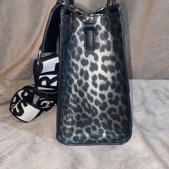 Karl Lagerfeld Paris Maybelle Satchel Black/Grey Leopard - Picture 9 of 16